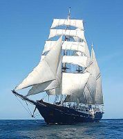 Custom Three-Masted Square-Rigged Barquentine Tall Ship