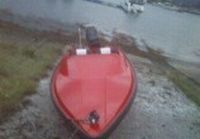 Metalen Sloepje/Vlet Slechte Bodem